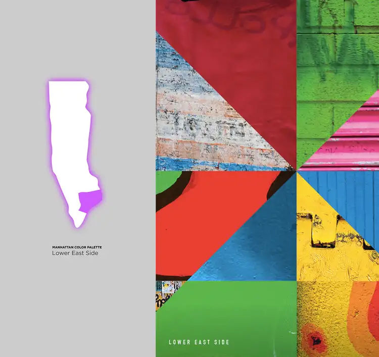 The Colors of NYC microsite square layout